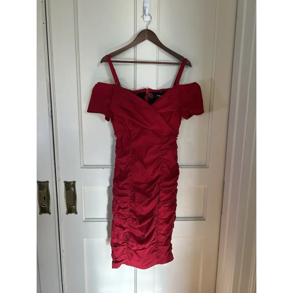 Torrid Marilyn Monroe Midi Ruched Off Shoulder Dress Womens Size 10 Red NWT - Picture 3 of 10